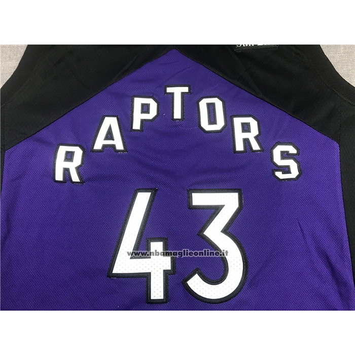Maglia Toronto Raptors Pascal Siakam #43 Earned 2020-21 Nero Viola